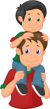 Clipart Babasinin Omzunda Cocuk Imagen De Papa Con Su Hijo Animado 441x449 Png Clipart Download