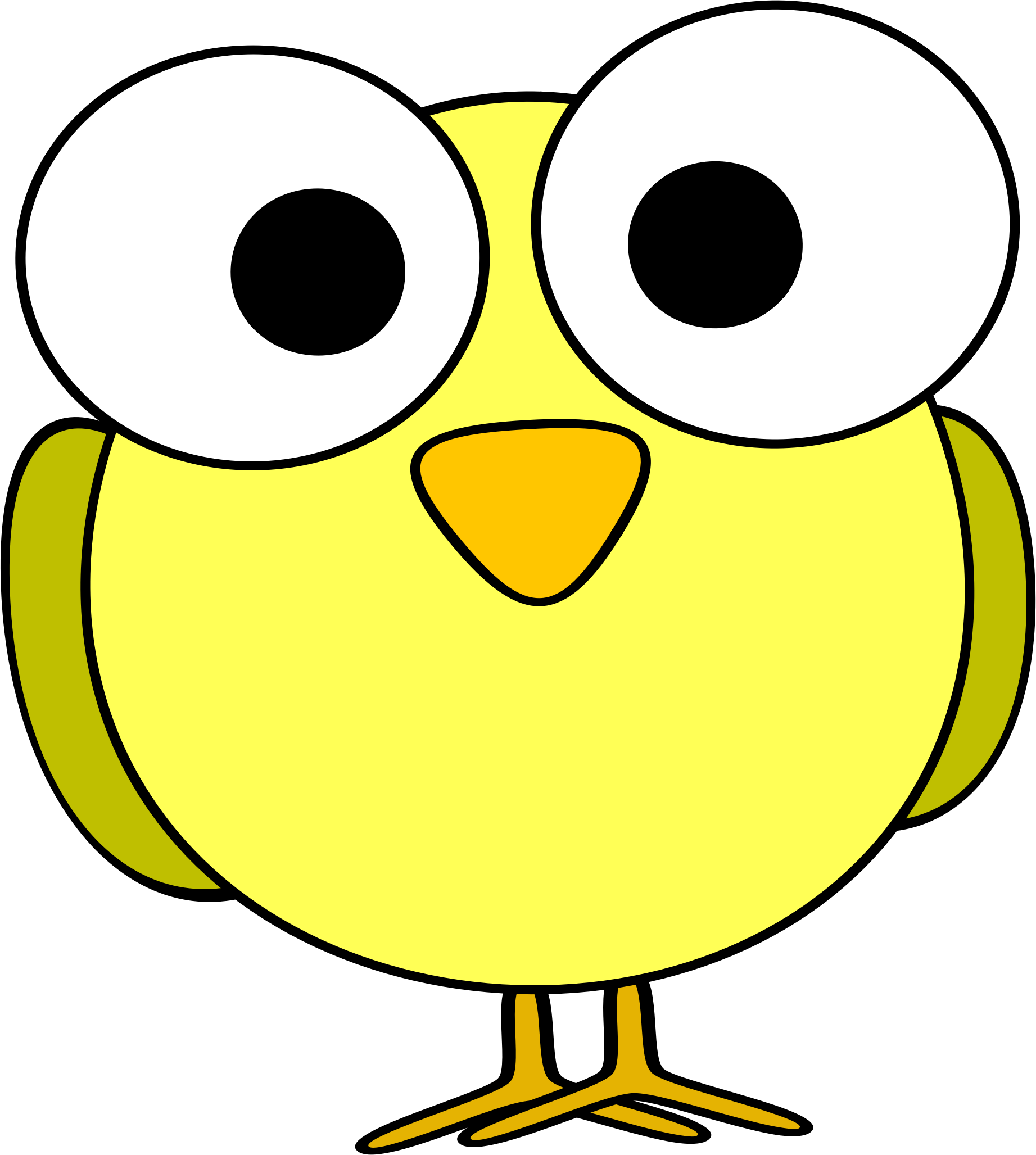 Big bird face clipart