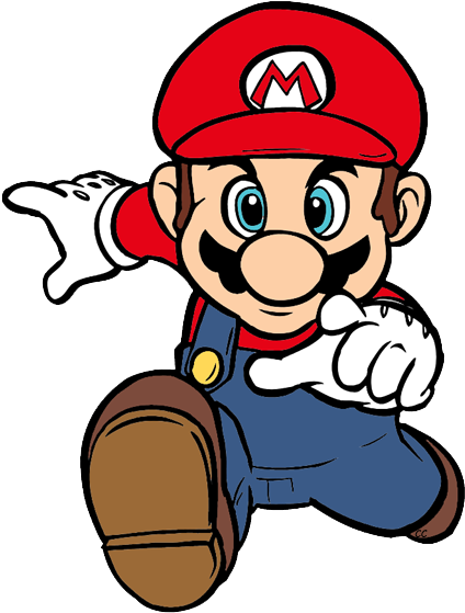 Mario Clipart Cartoon - Mario Coloring Pages To Print - (437x571) Png 