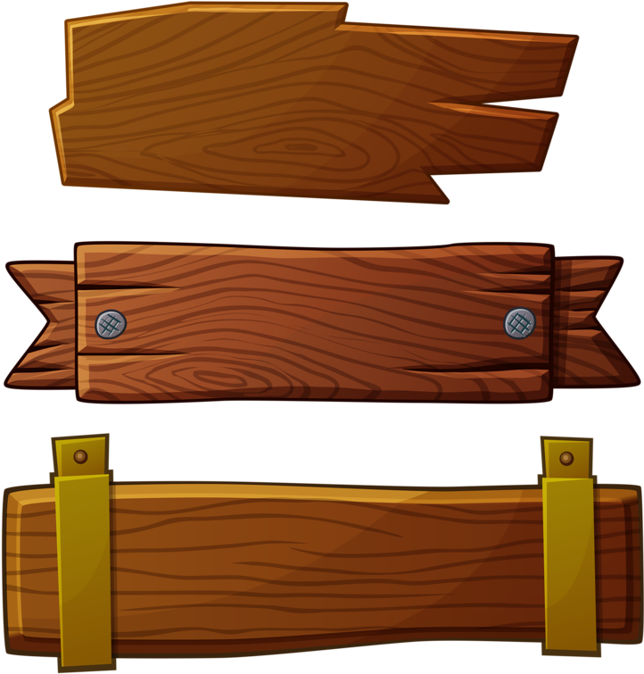 Clip Art - Wood Banners Cartoon - (745x800) Png Clipart Download