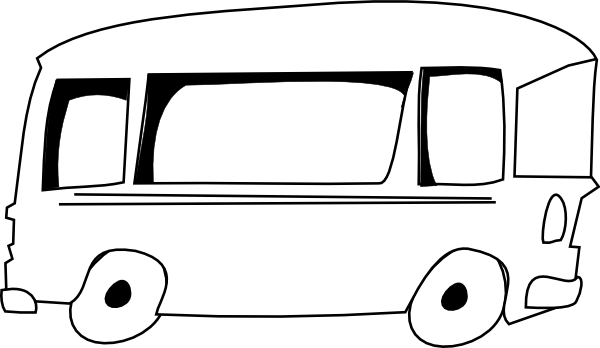 Outline Of A Bus - (600x348) Png Clipart Download