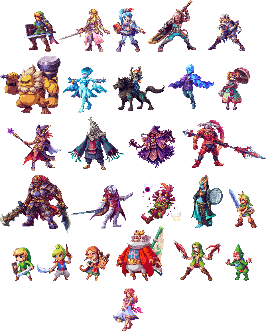 Hyrule Warriors All Stars By Abysswolf - Legend Of Zelda Pixel Art ...