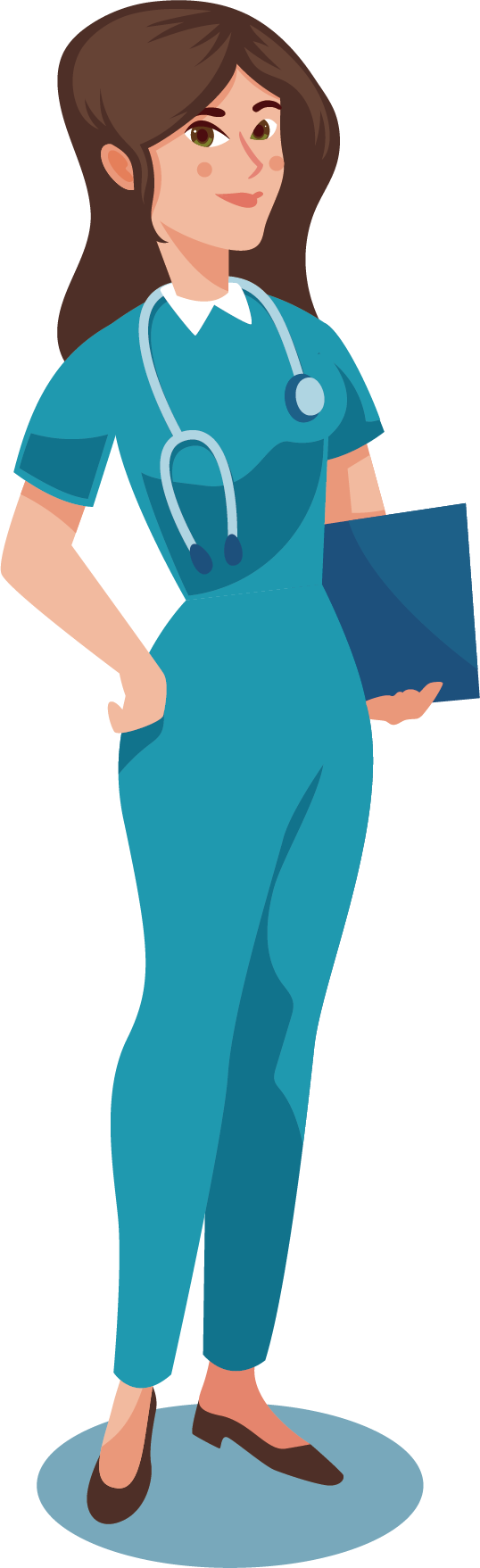 Cartoon Woman Illustration - Doctor Cartoon Woman Png - (538x1757) Png ...