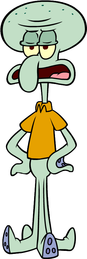 Squidward Grumpey - Octo Uit Spongebob - (310x890) Png Clipart Download