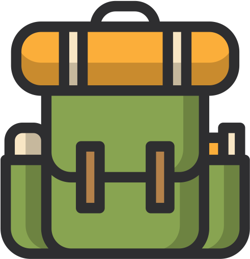 Pixel art red backpack icon 27950995 PNG