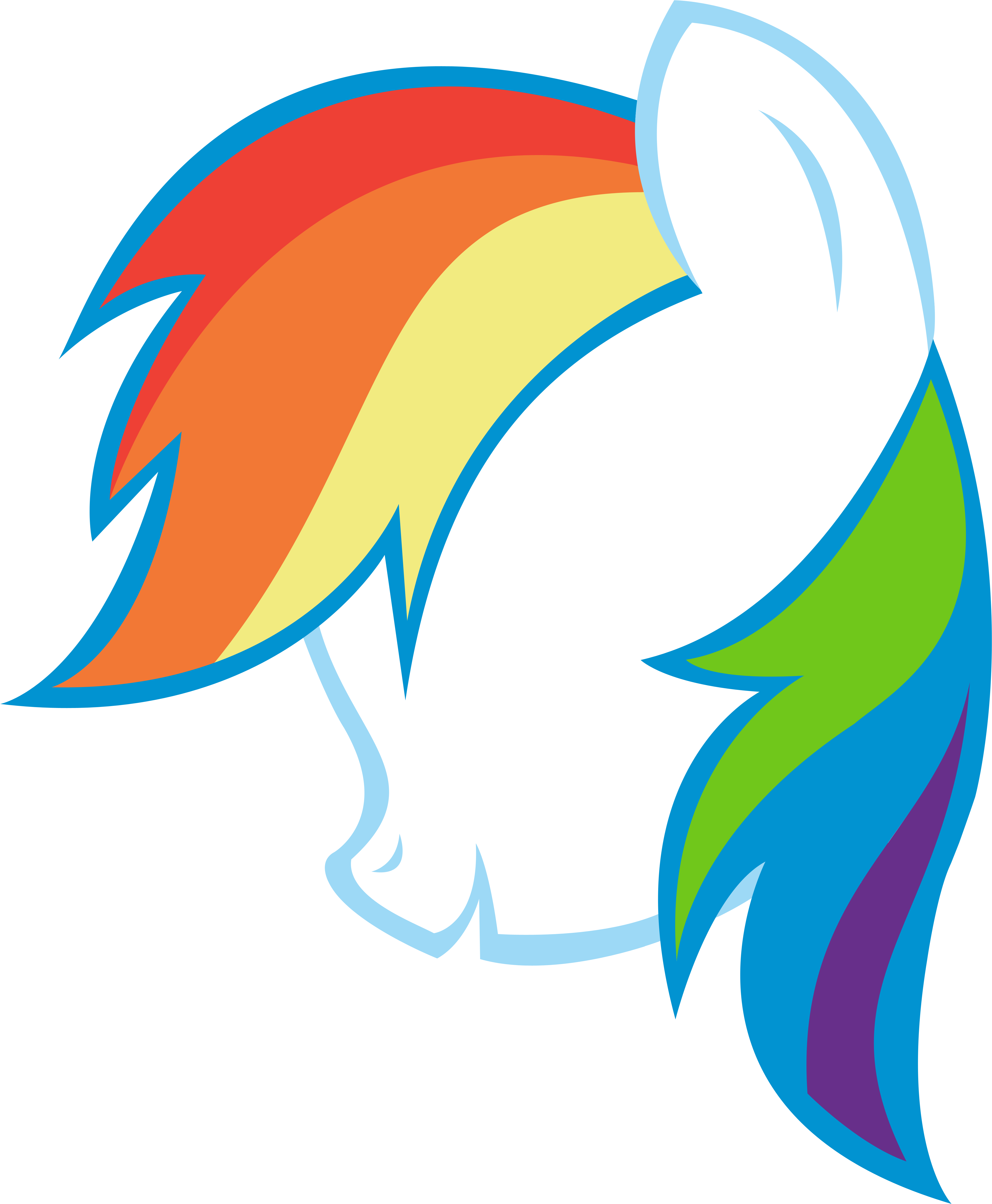 Rainbow Dash Silhouette Vector By 1414holyflanders - Rainbow Dash Silhouette (5000x6000)