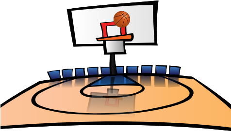 New Sports Fan - Basketball Court Clip Art - (475x278) Png Clipart Download