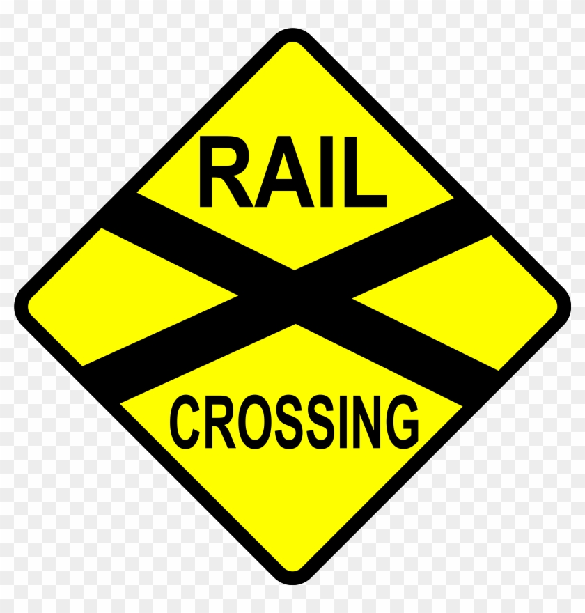 Free Vector Caution Railroad Crossing Clip Art - Railroad Sign Clip Art ...