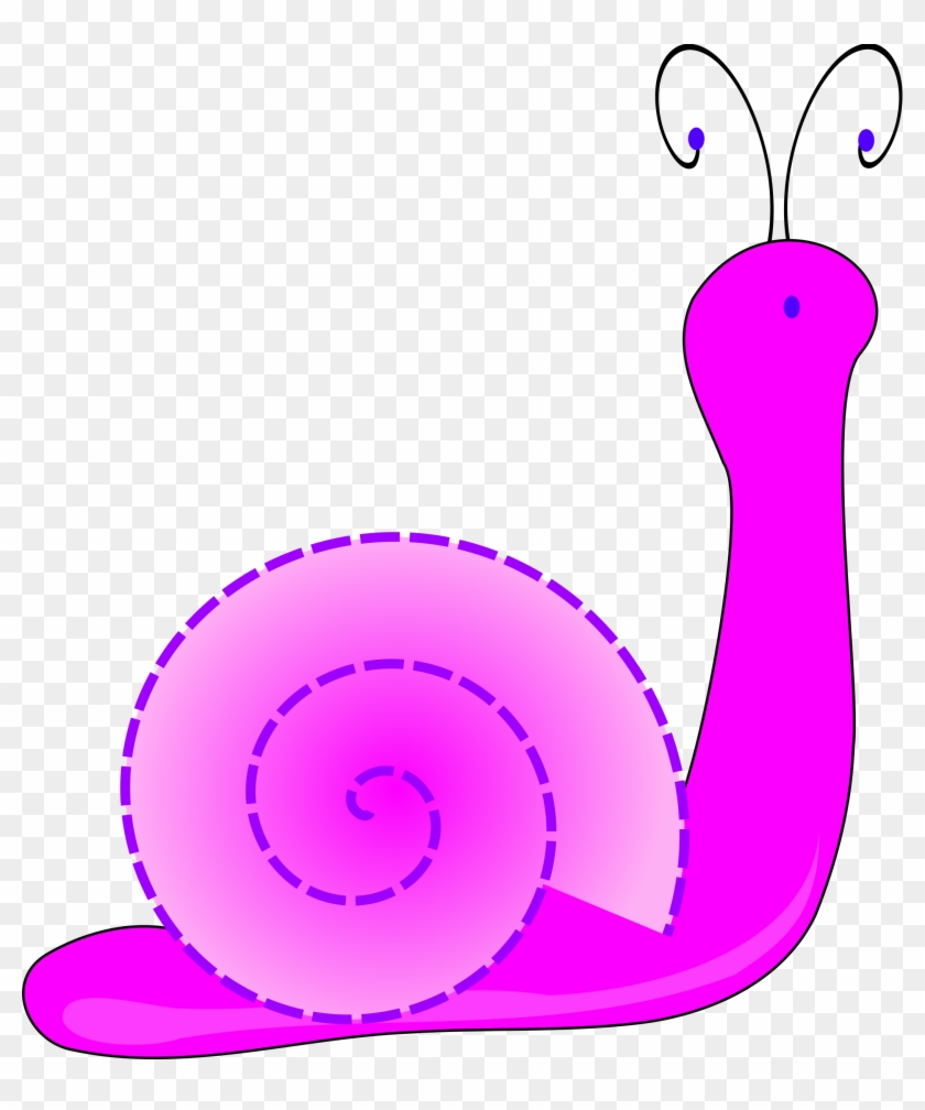 Purple Cartoon Snail Clip Art - Snail Clip Art #1732