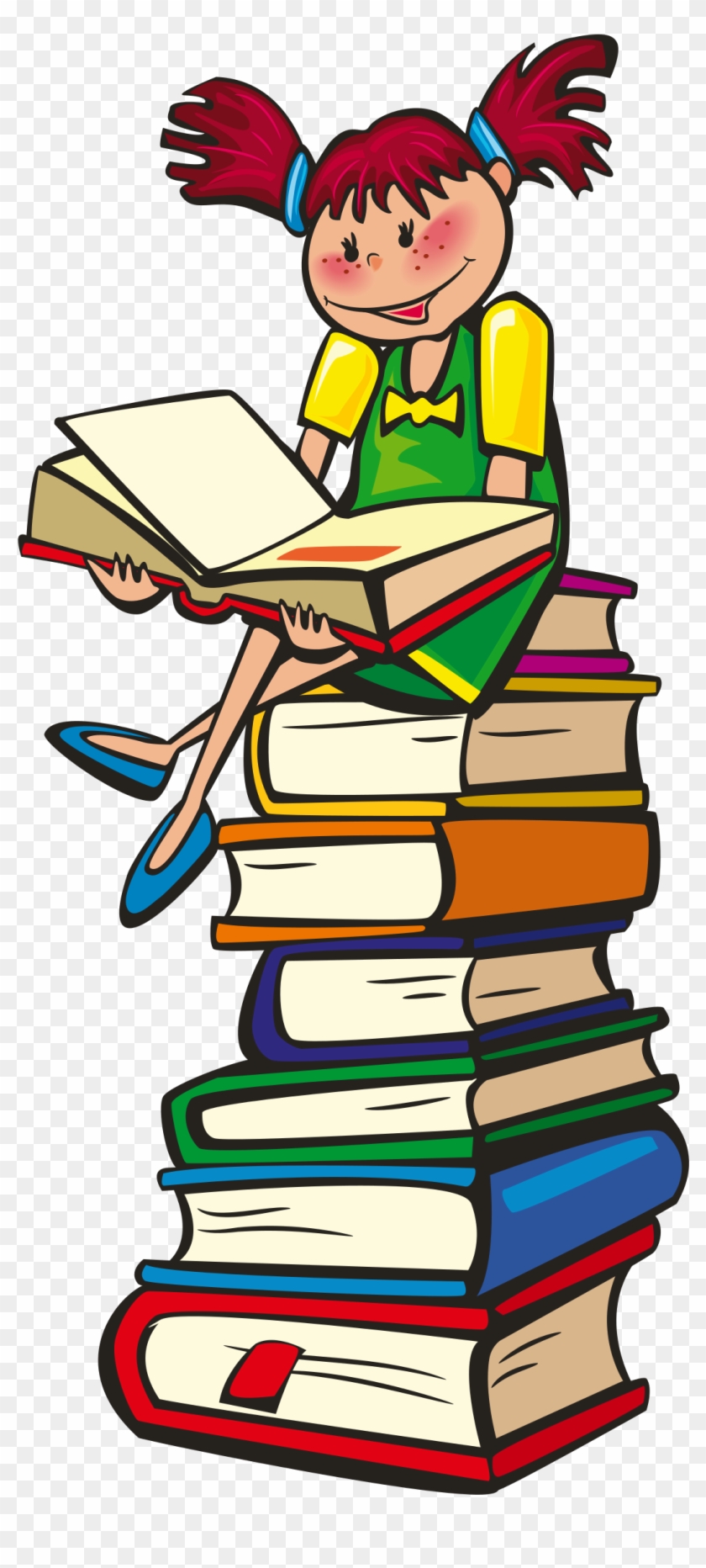 reading a book clipart
