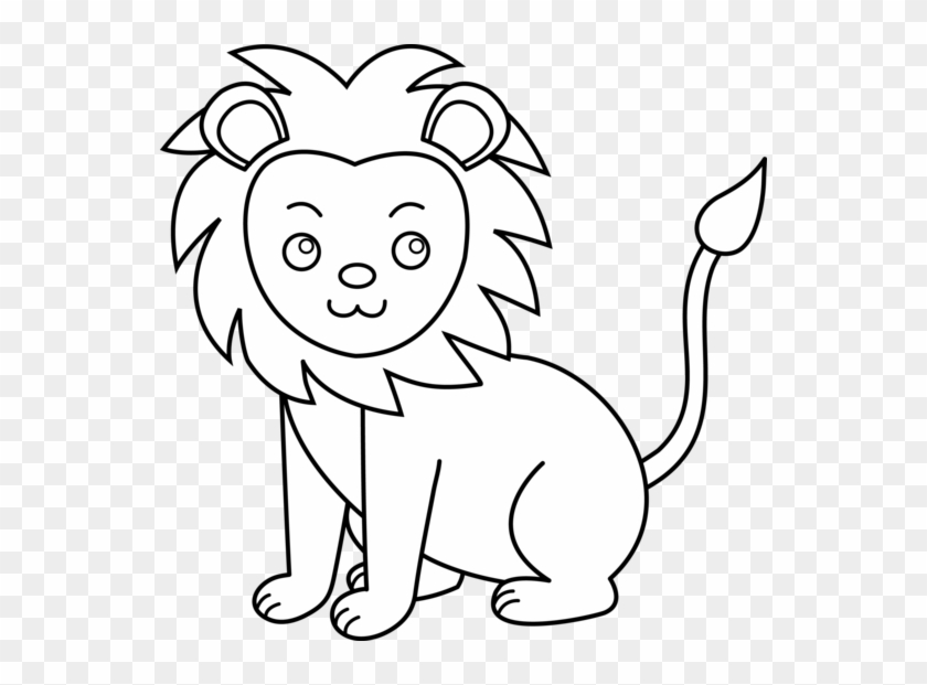 artist black and white clipart lion
