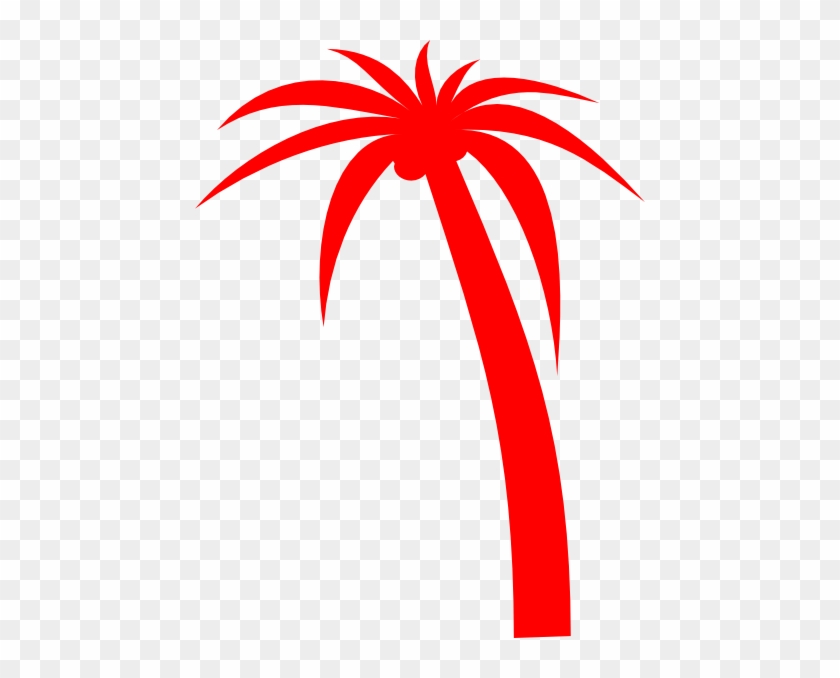 Red Palm Tree Clip Art - Red Palm Tree Clip Art #602