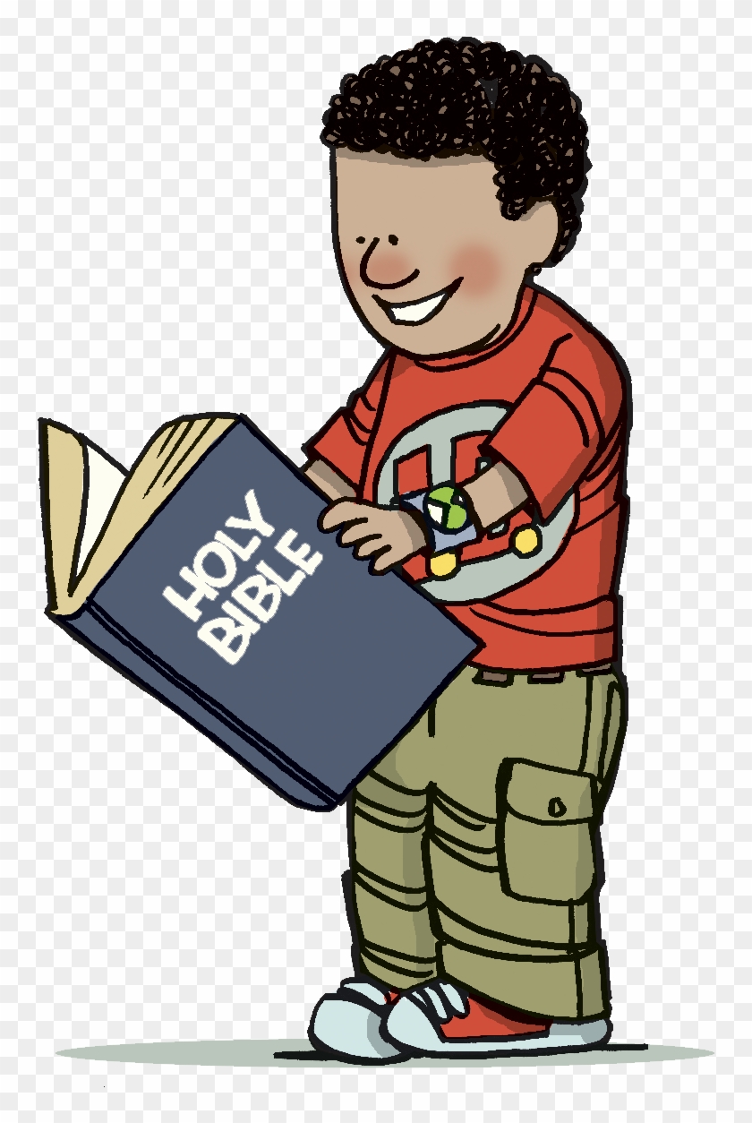 Bible Clip Art For Children - Child Reading Bible Clipart #6999