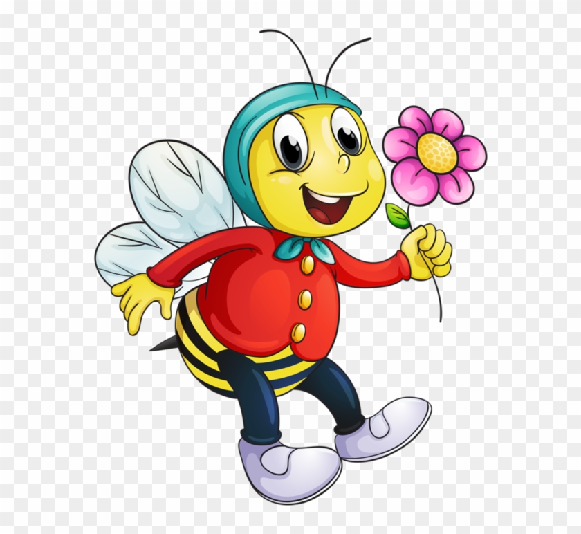 Bee Clipart - Bees Cartoon Images And Flowers #7579