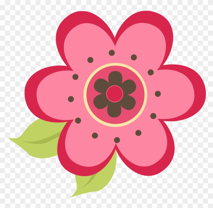 Pink Ladybug Cliparts - Ladybug Flower Clipart #8373