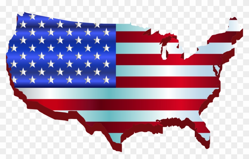 Us Map Clipart Transpatent 3d America Map Flag - Cbd Legal In All 50 States #9043
