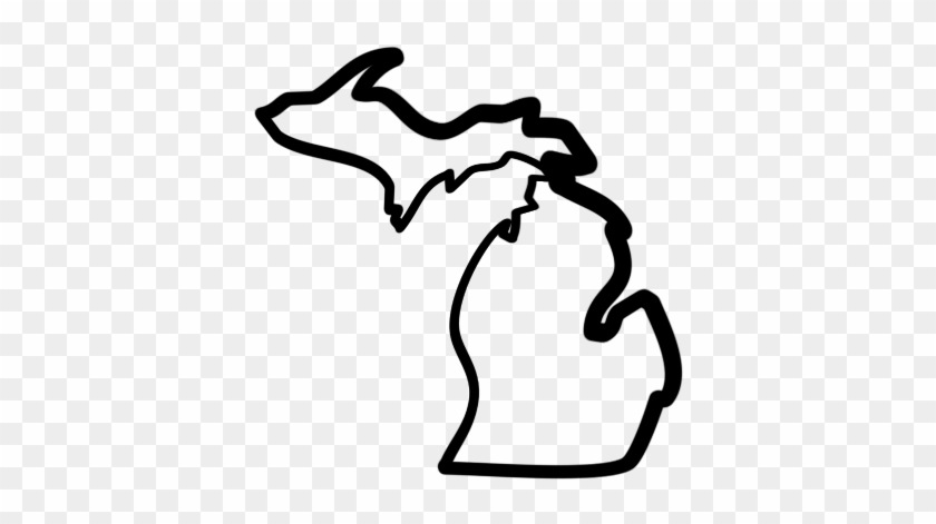 Pictures Of The State Of Michigan Map Clipart Best - Outline State Of Michigan Vector #9115