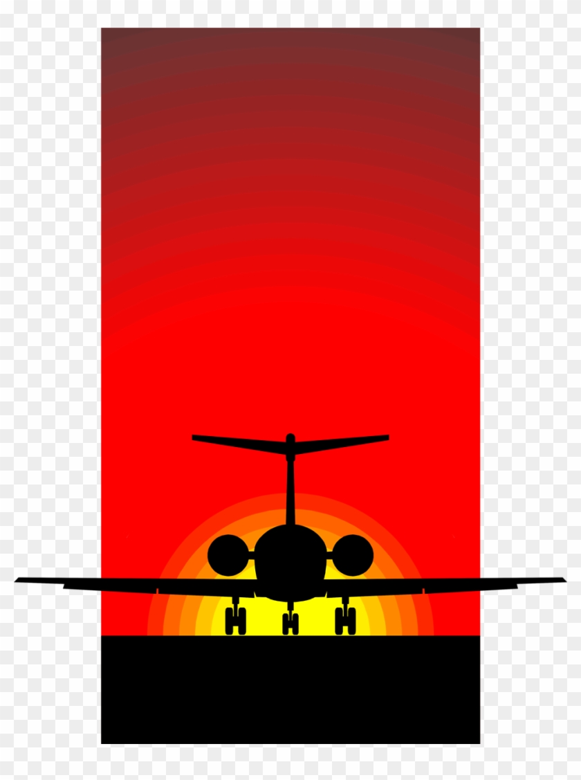 Airplane Free Stock Photo Illustration Of A Silhouette - Aircraft Silhouette Clip Art #10539