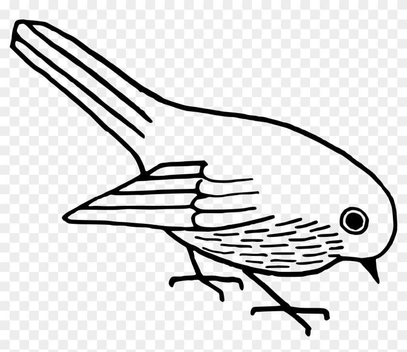 Download Free Clip Art Bird - Bird Vector Black And White #11031