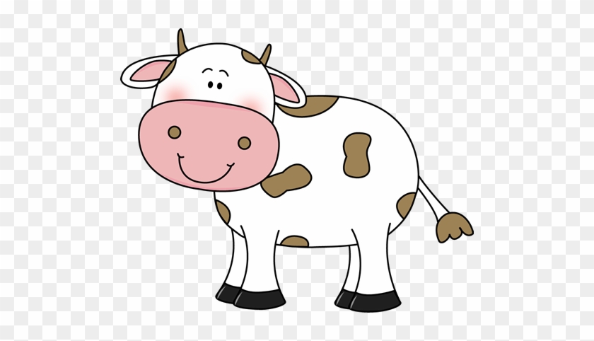 Cow With Brown Spots - Clipart Of A Cow #11192
