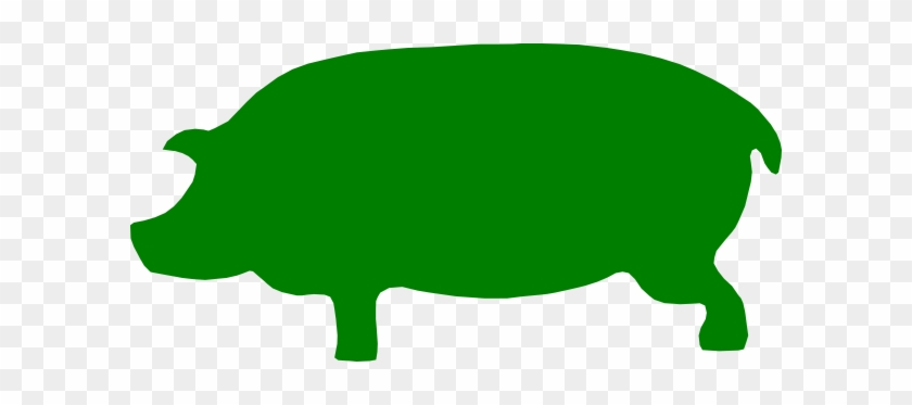 Green Pig Clip Art - Pig Green #12174