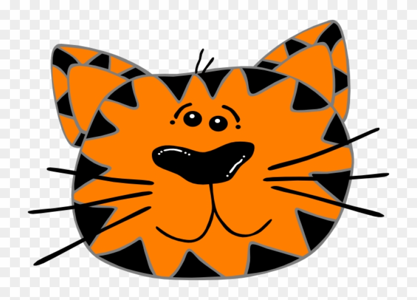 orange cat head clipart
