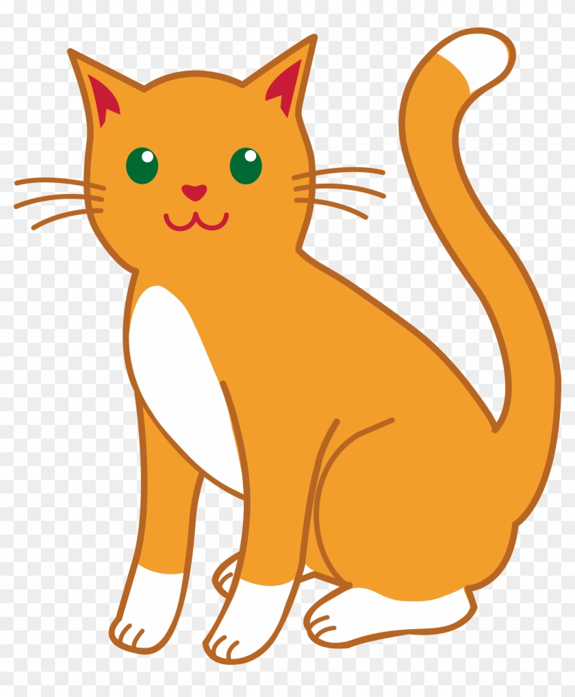 Clipart Cat Cartoon Cats Free Download Clip Art On - Orange Cat Clip Art #12410