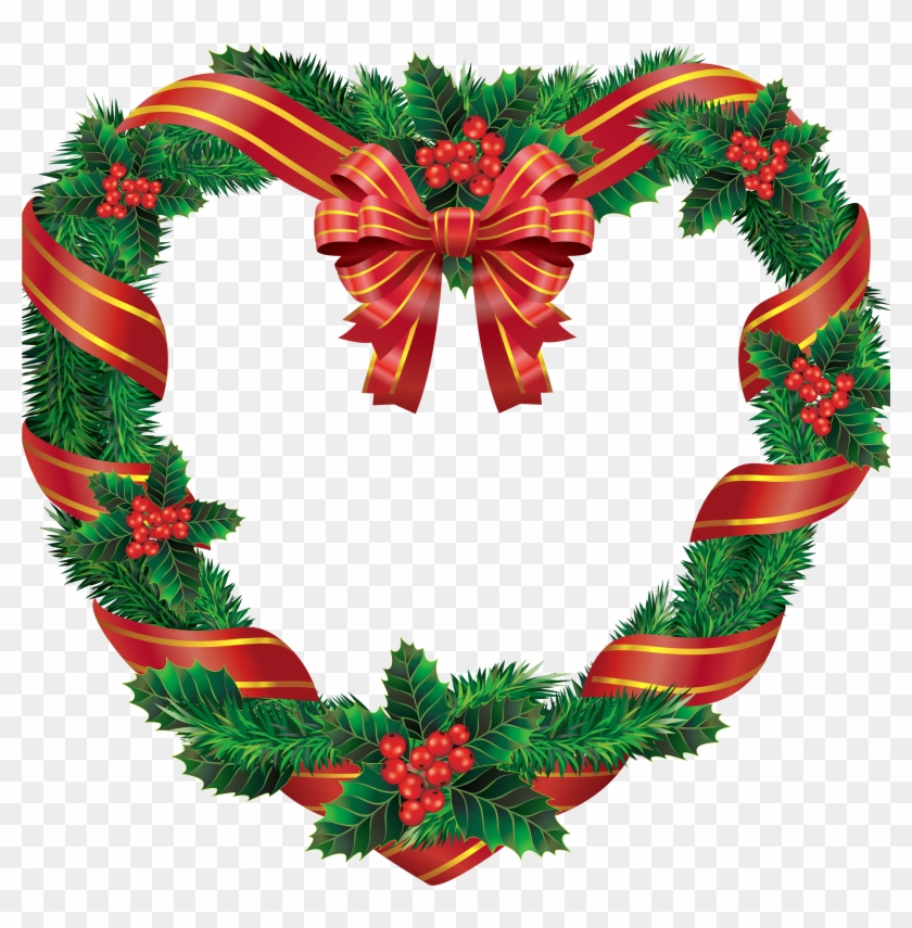 Christmas Bows, Merry Christmas, Clipart Images, Clip - Wreath Transparent #13830
