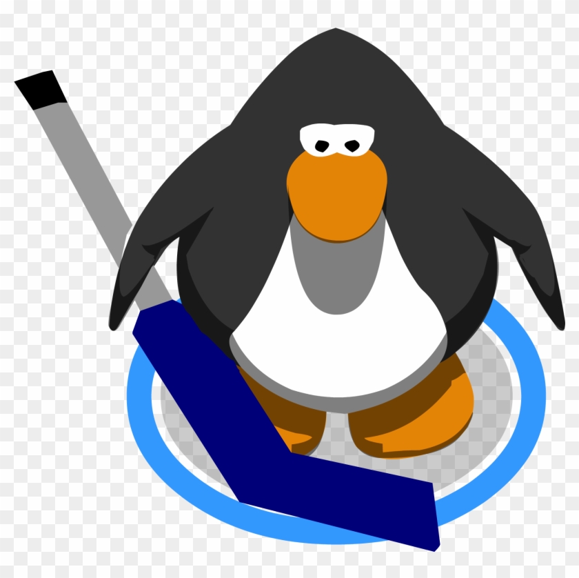 Goalie Hockey Stick In Game - Club Penguin 10th Anniversary Hat #76938