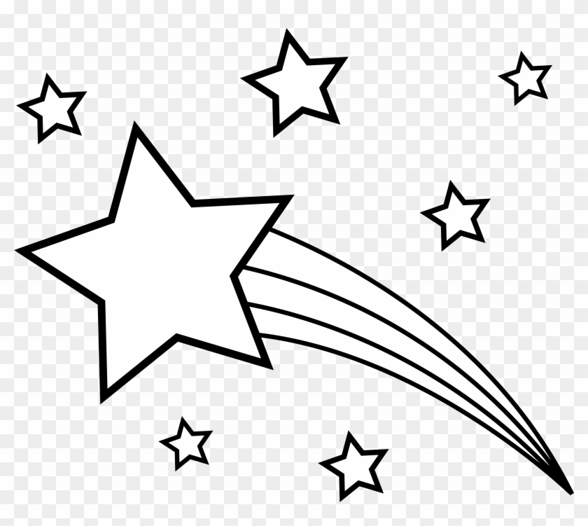 Shooting Star Clip Art Black And White - Custom Made Personalised Bead ...