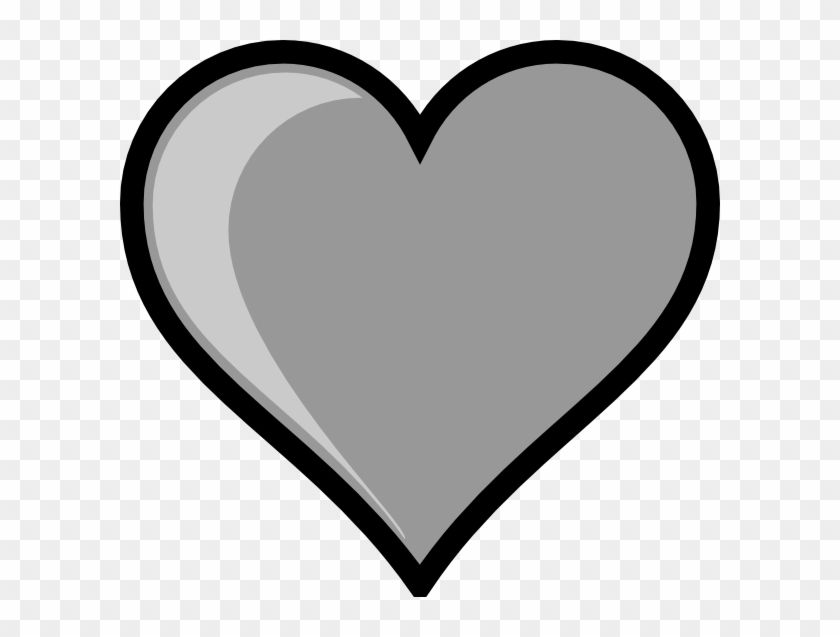 Gray Heart Clip Art - Black And Grey Heart - Full Size PNG Clipart ...