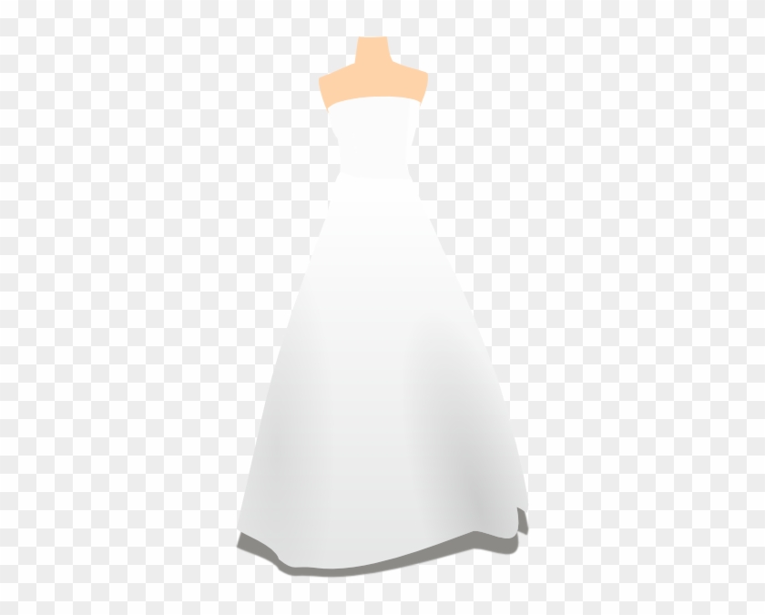 Wedding Dress Clip Art At Clker - Cartoon Wedding Dress Png #82300