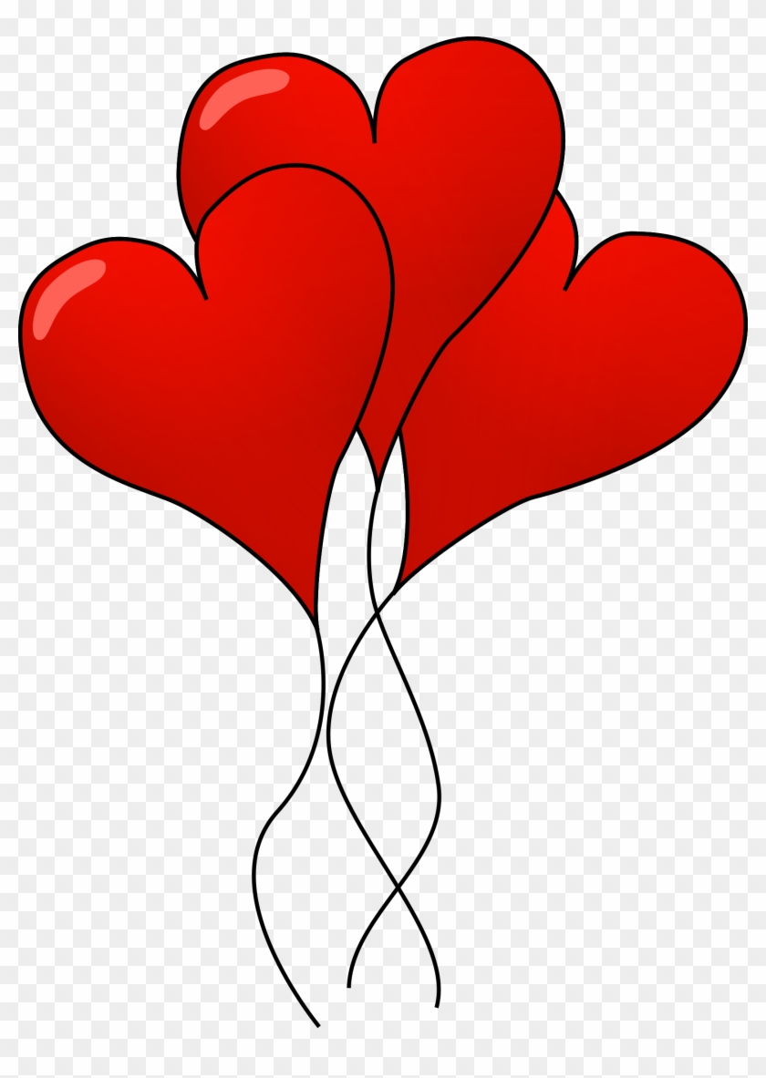 Clipart Heart Balloons - Heart Balloons Clip Art #84835