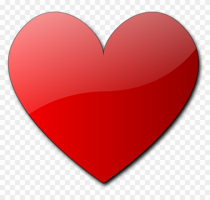 Romance Clipart Red Heart - 3 D Heart Png #462497