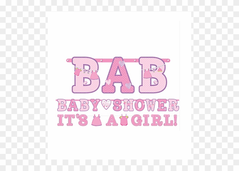 2 Pink Girl's Baby Shower With Love Party Cutout Letter #464881