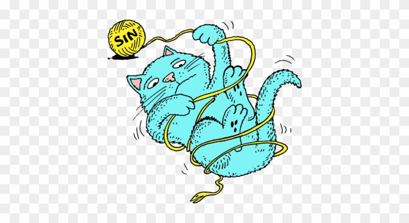 Cat And Yarn - Cat With Yarn Clipart #466727