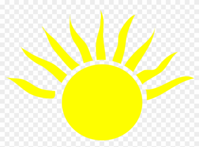 Half Sun Clipart 2, - Cartoon Sun With Black Background - Free Transparent  PNG Clipart Images Download