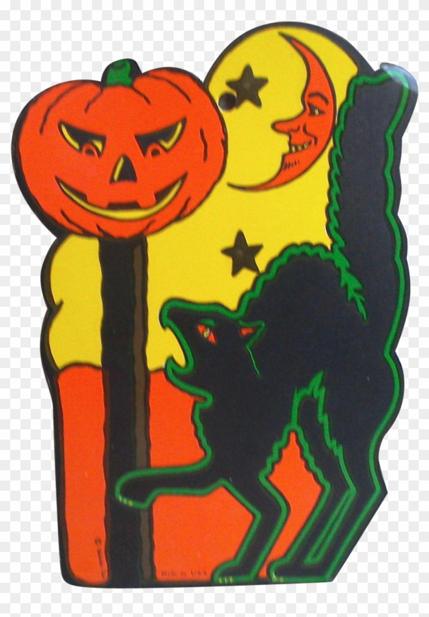 Halloween Black Cat Jack O Lantern With Moon Paper/cardboard - It's Halloween! [book] #474238