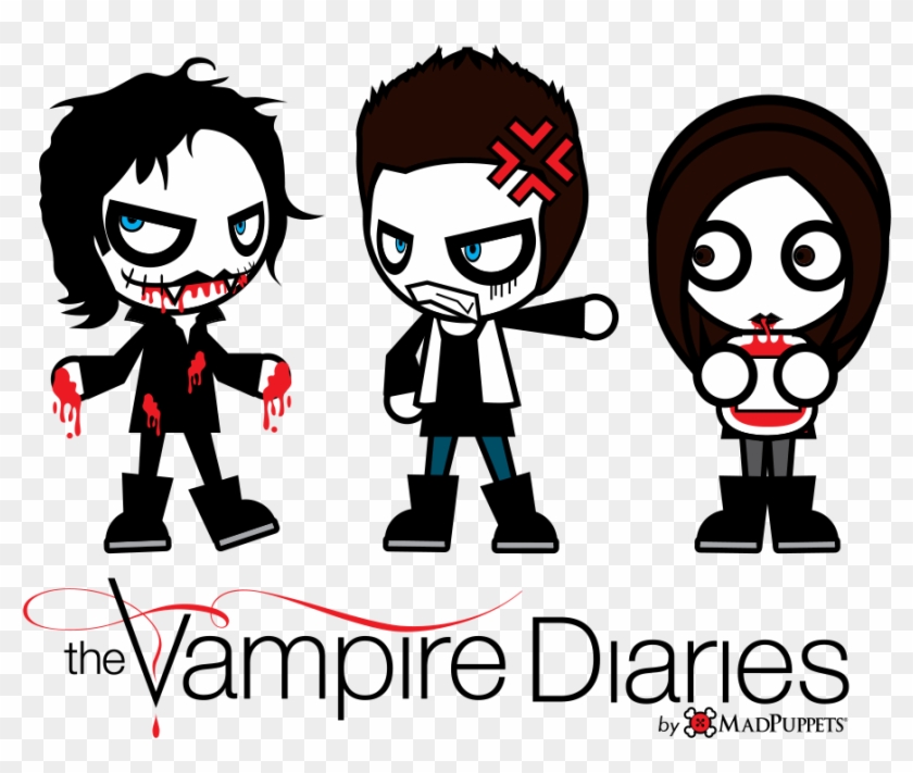 The Vampire Diaries By Mad Puppets By Madpuppetsofficial - Vampire Diaries Tv Show Wall Print Poster Decor 32x24 #475921