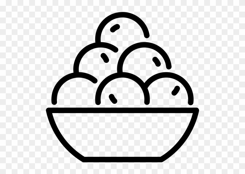 Outline Image Of Laddu #475979