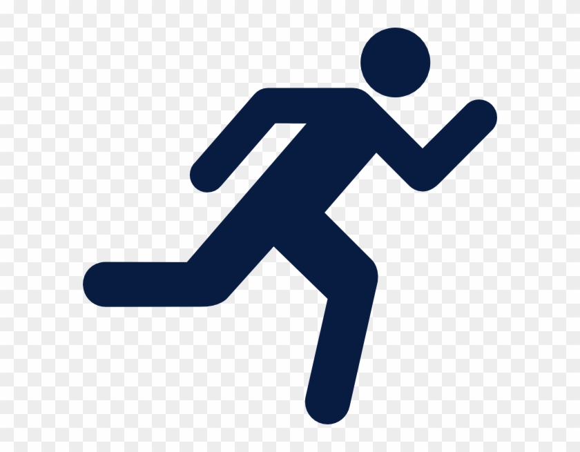 Running Man Icon Blue #477132