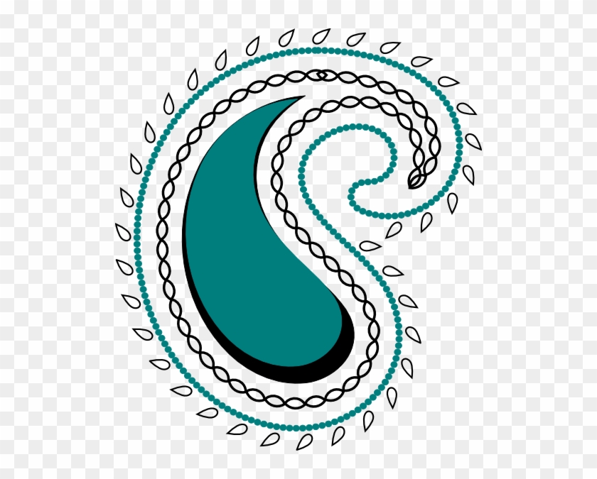 Paisley Teal Clip Art - Paisley With Transparent Background #477662