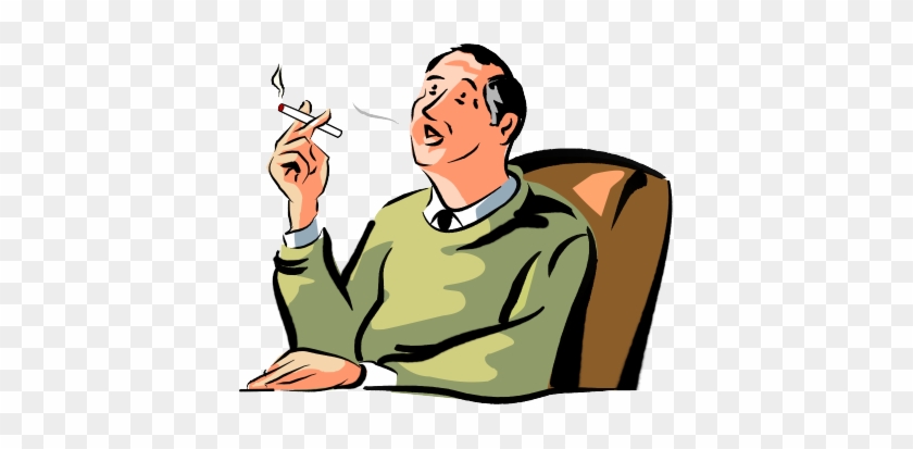 person smoking cartoon