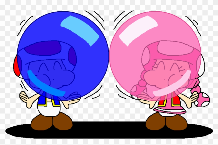 Blue And Pink Bubble Gum By Pokegirlrules - Cartoon - Free Transparent ...