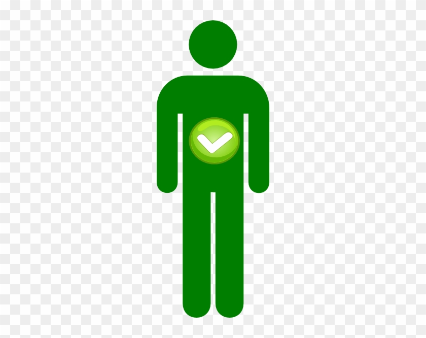 Single Clipart Single Person - Person Icon Green #487084