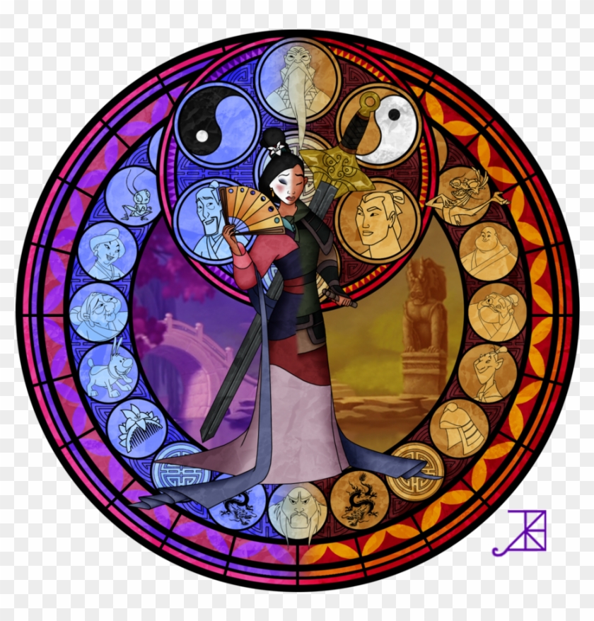 Free Beauty And The Beast Stained Glass Window Rose Kingdom Hearts Stained Glass Mulan Free Transparent Png Clipart Images Download