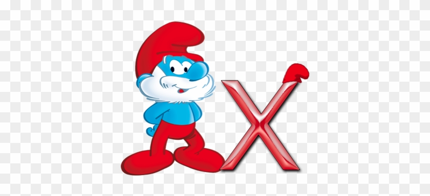 Free Alphabet, Smurf Alphabet, A-z, Png Graphics, Letter - Papa Smurf #490380