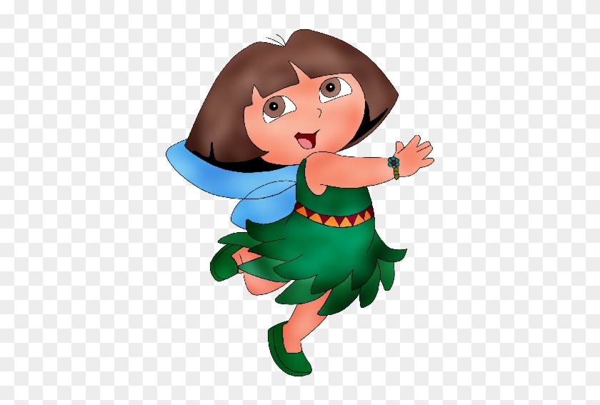 Dora Dressed As Angel Wearing Green Dress - Green #491570