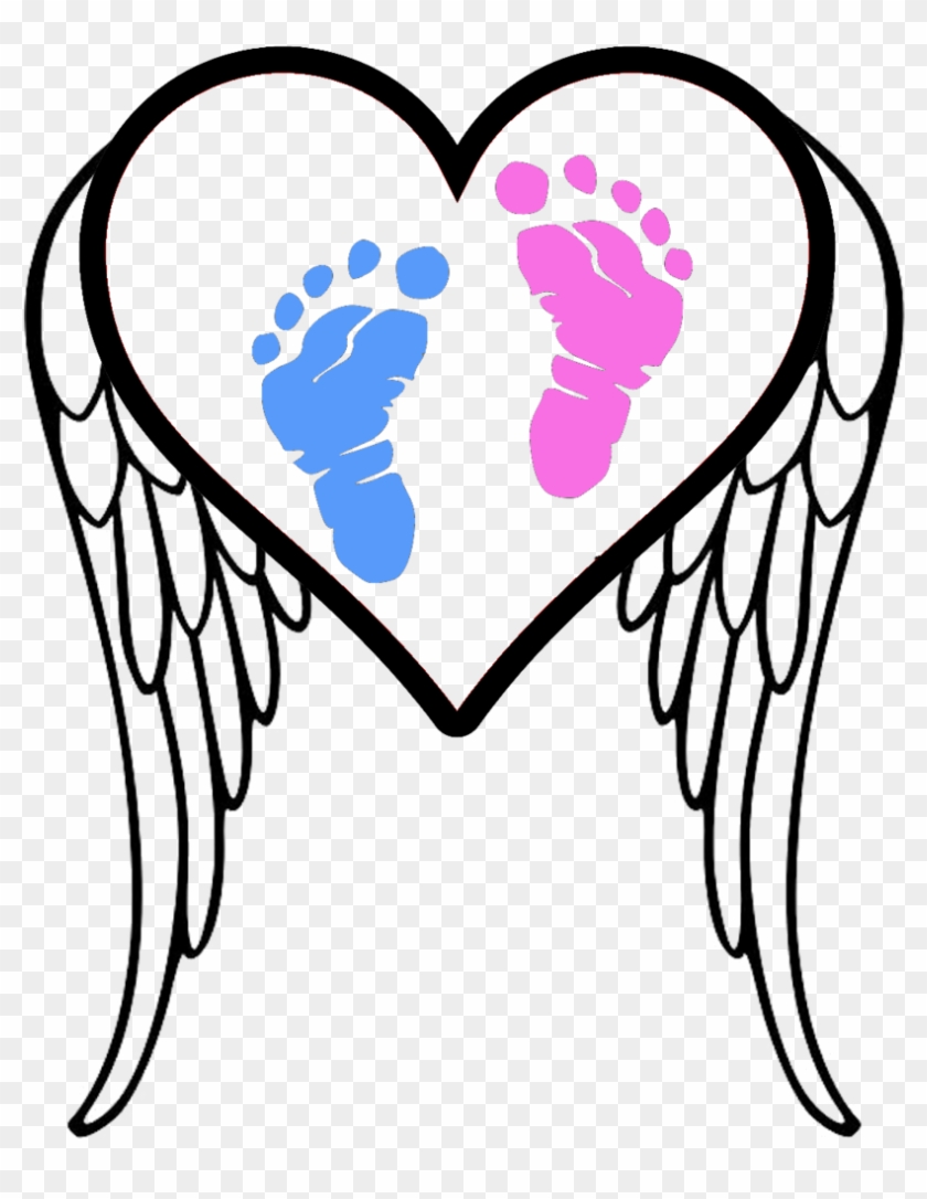 baby footprints with wings