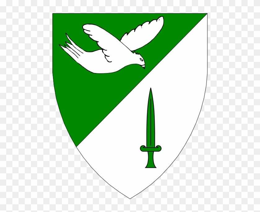 [per Bend Sinister Vert And Argent, A Dove Counter-volant - Emblem #497305